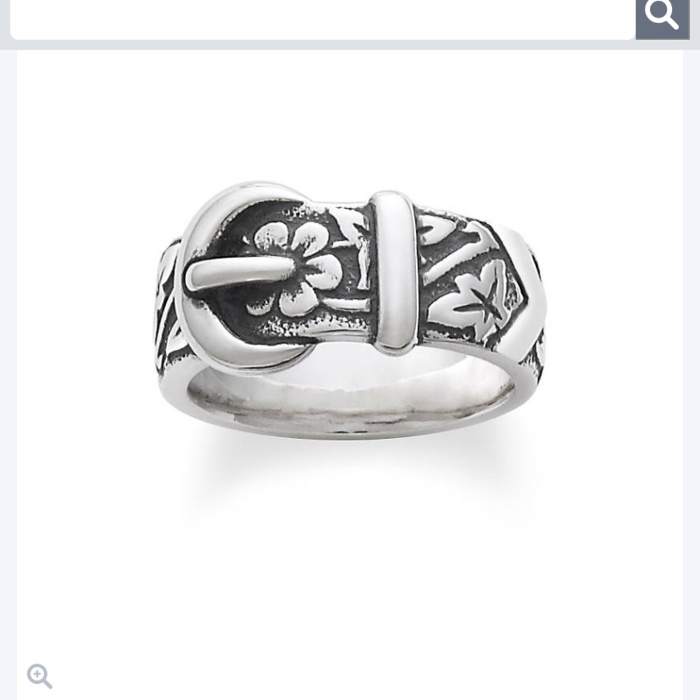 James Avery Floral Buckle ring